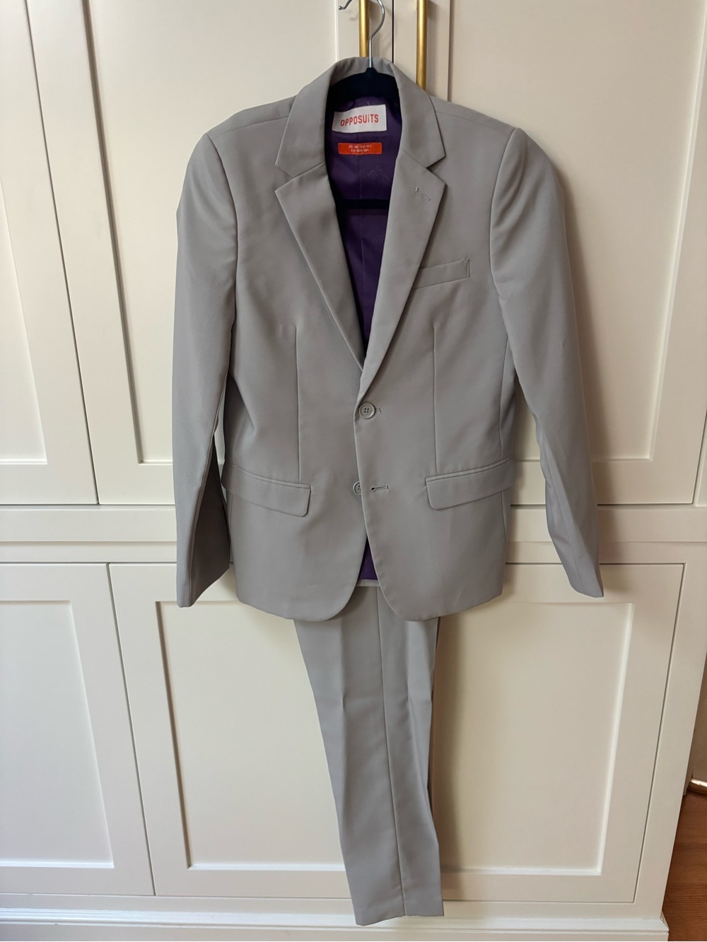 OPPOSUITS Boys Light Gray Two-Piece Suit